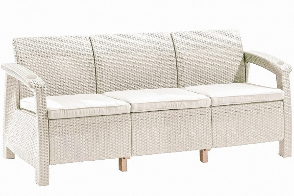 Трёхместный диван  Yalta Sofa 3 Seat белый купить в Алатыре