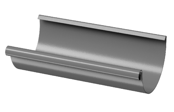 Желоб полукруглый D125 3 м Döcke STAL PREMIUM Графит, (RAL 7024) купить в Алатыре