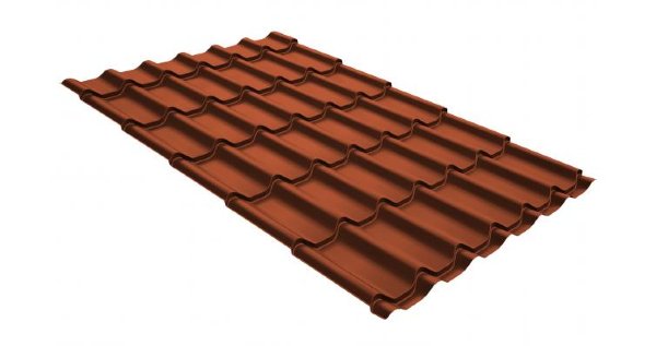 Металлочерепица классик GL 0,5 GreenCoat Pural RR 750 кирпично-красный (RAL 8004 терракота) купить в Алатыре