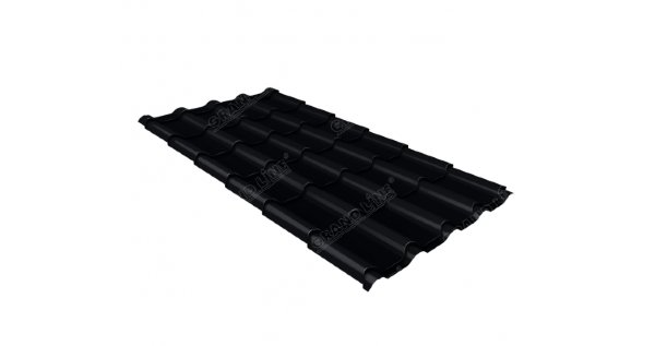 Металлочерепица камея 0,45 Drap RAL 9005 черный купить в Алатыре