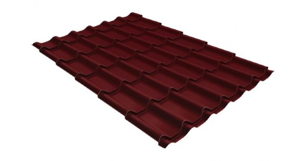 Металлочерепица классик GL 0,5 Quarzit lite RAL 3005 красное вино купить в Алатыре
