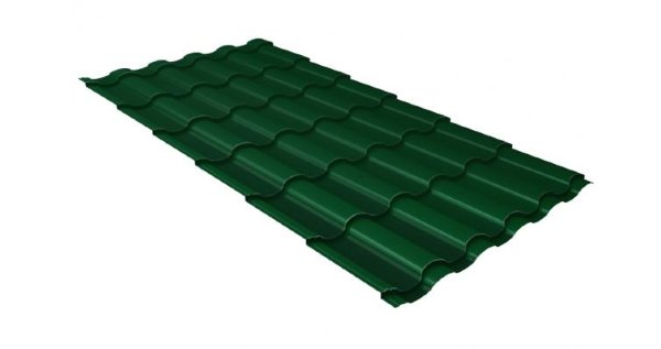 Металлочерепица кредо 0,5 Satin RAL 6005 зеленый мох купить в Алатыре