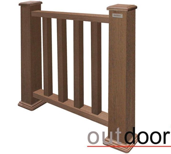 Ограждение из ДПК Outdoor Классик 3D STORM коричневый микс купить в Алатыре