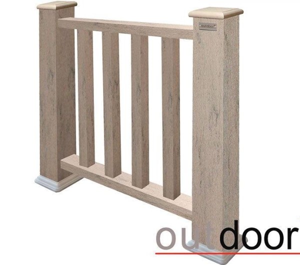Ограждение из ДПК Outdoor Классик 3D STORM серый микс купить в Алатыре