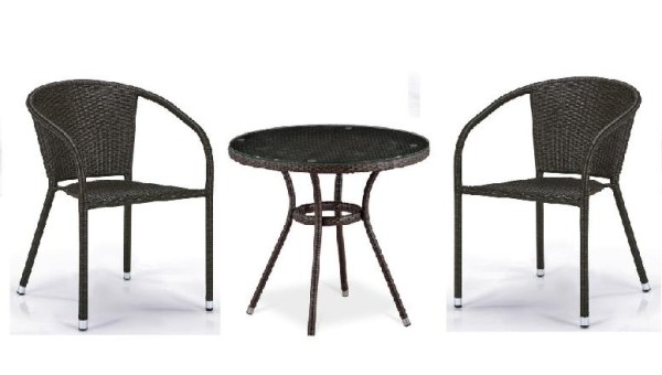 Комплект плетеной мебели AFINA из иск. ротанга Асоль-7 T282ANT/Y137C-W53 Brown 2Pcs купить в Алатыре