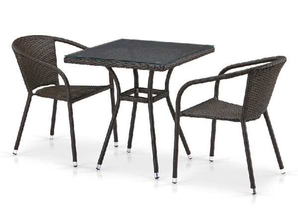 Комплект плетеной мебели AFINA из иск. ротанга T282BNT/Y137C-W53 Brown 2Pcs купить в Алатыре