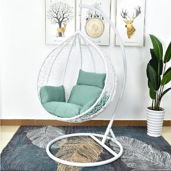 Кресло Подвесное из искусственного ротанга AFM-168A-L White/Green купить в Алатыре