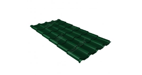 Металлочерепица камея 0,5 Satin RAL 6005 зеленый мох купить в Алатыре