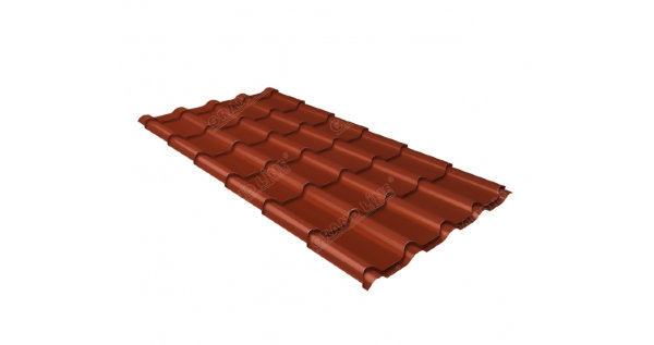 Металлочерепица камея 0,5 Satin RAL 8004 терракота купить в Алатыре