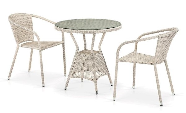 Комплект плетеной мебели AFINA из иск. ротанга T705ANT/Y137C-W85 Latte 2Pcs купить в Алатыре