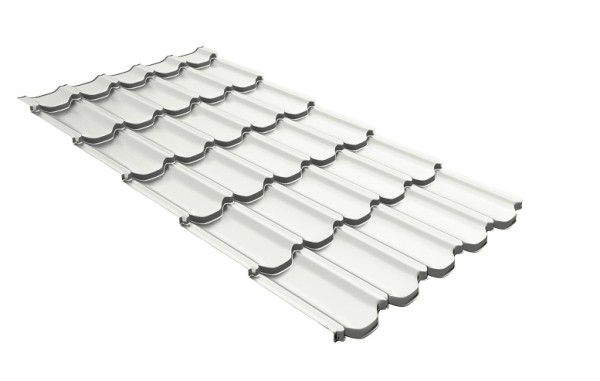 Металлочерепица квинта плюс с 3D резом 0,5 Satin RAL 9003 сигнальный белый купить в Алатыре