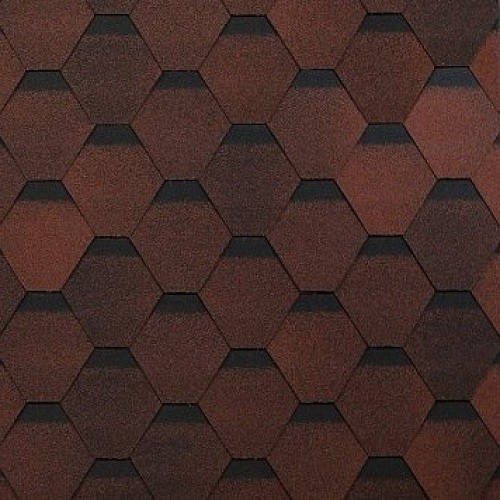 Гибкая черепица Shinglas, коллекция Оптима – Красный купить в Алатыре