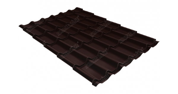 Металлочерепица классик GL 0,5 Quarzit RAL 8017 шоколад Metallic купить в Алатыре