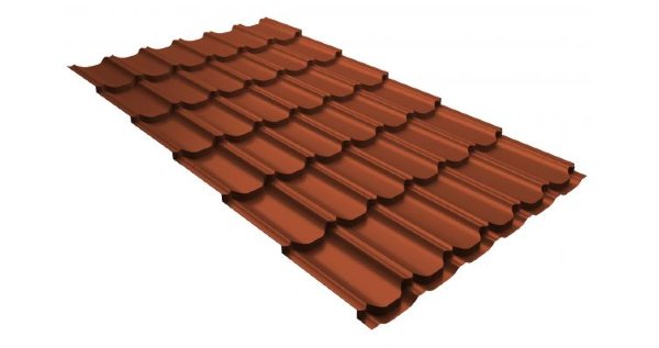 Металлочерепица квинта плюс 0,5 GreenCoat Pural RR 750 кирпично-красный (RAL 8004 терракота) купить в Алатыре
